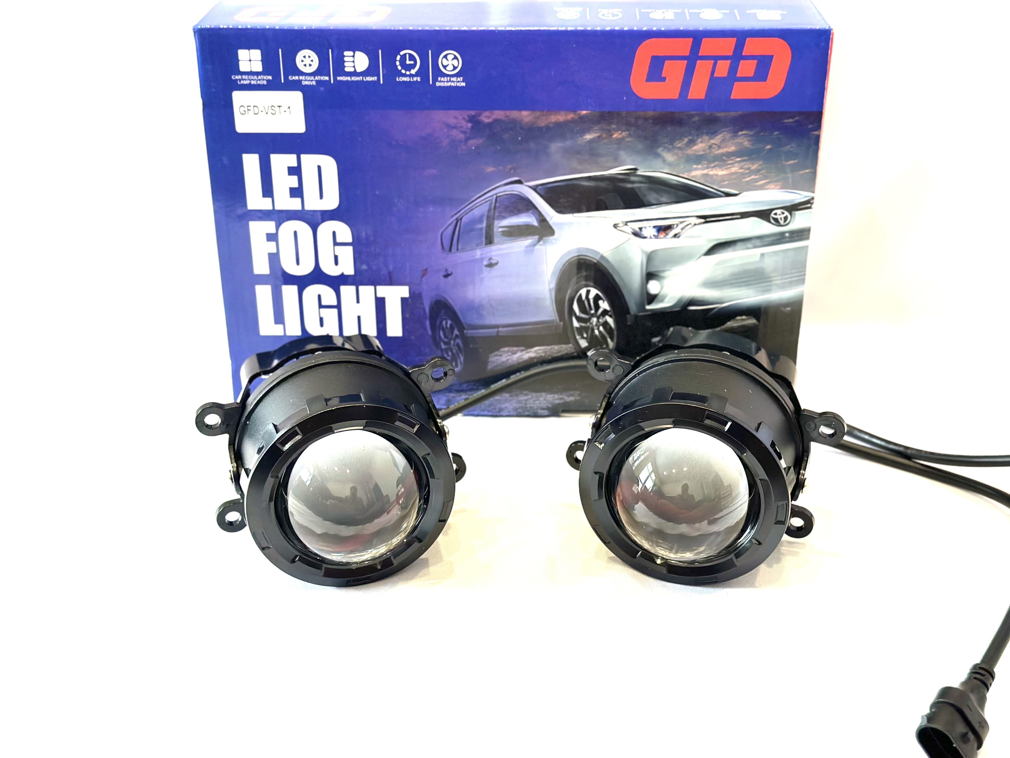 LED линзы в птф "Яркий Свет" Vesta, Granta FL, Renault, Focus