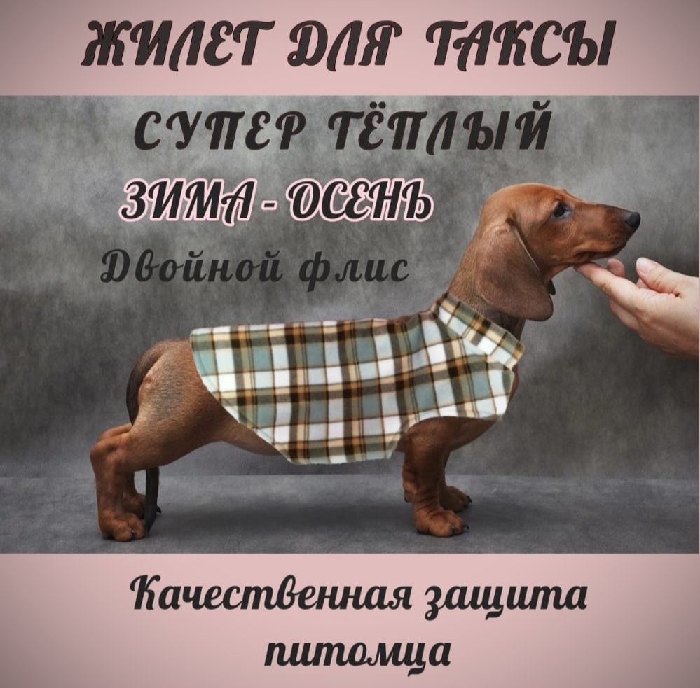 Жилет флисовый для такс