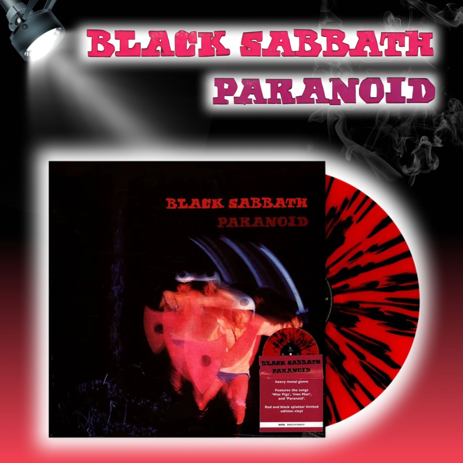 Виниловая пластинка Black Sabbath - Paranoid LP (Red With Black Splatter Vinyl)