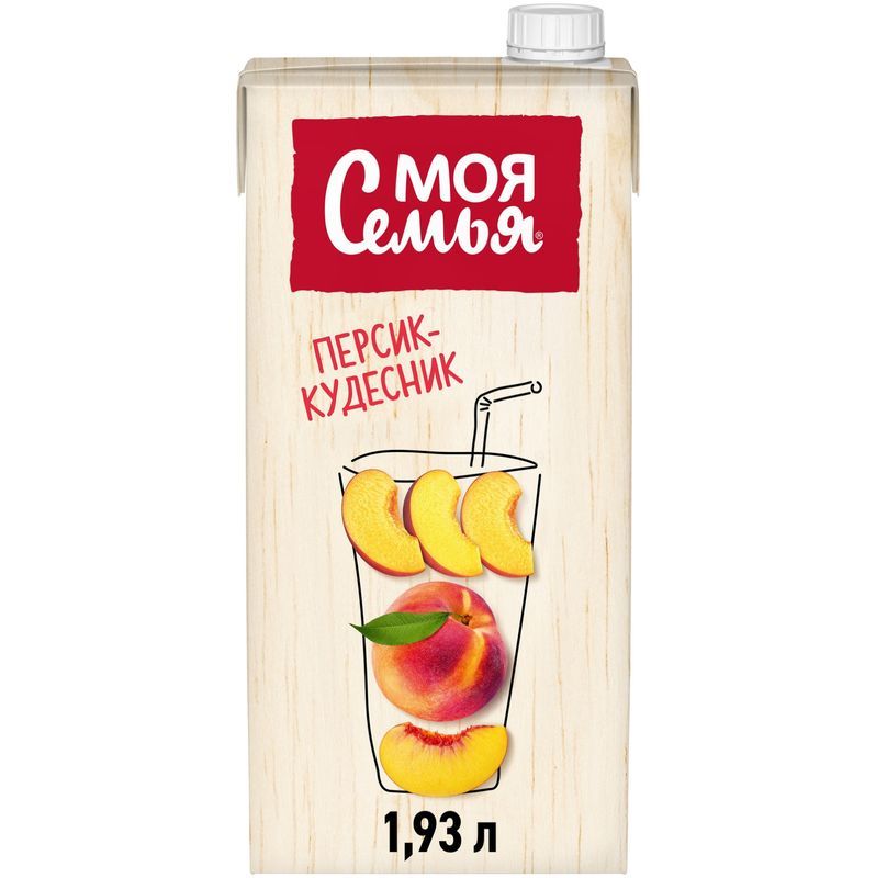 Напиток сокосодержащий Моя Семья груша-яблоко-персик, 1.93л