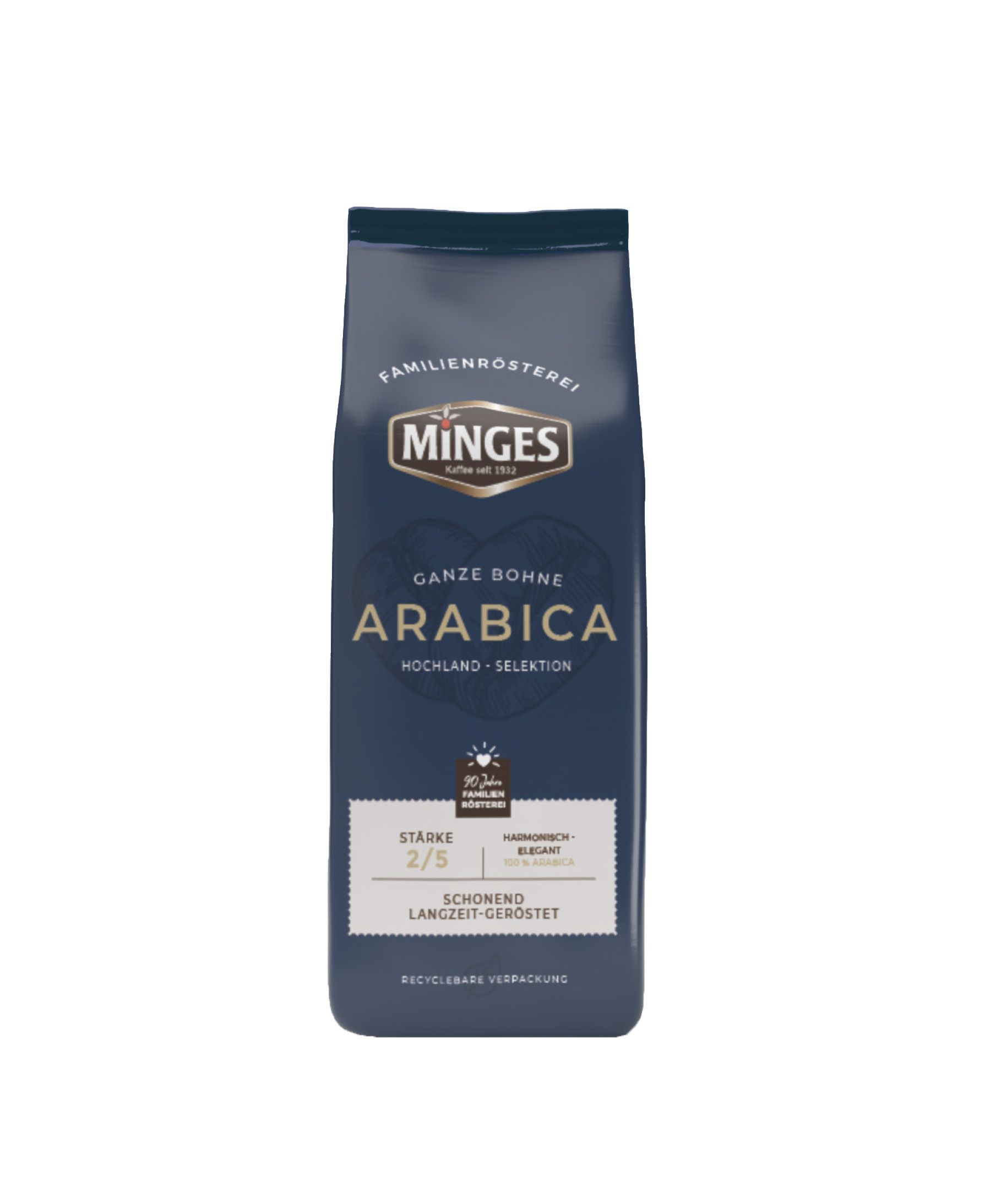 Кофе натуральный жареный в зернах MINGES Arabica, 250 г