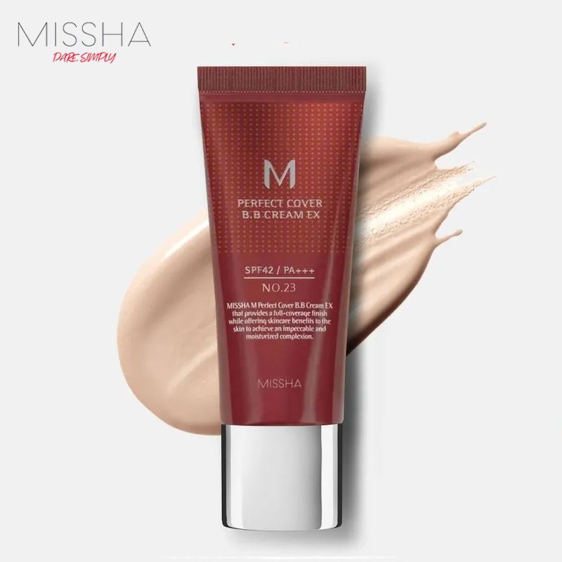 MISSHA Тональный ББ крем для лица M Perfect Cover BB Cream (No.23 Natural Beige) 20мл SPF42/PA+++,Корейская косметика