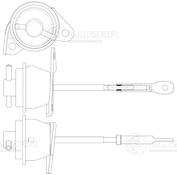 Актуатор турбокомпрессора для а/м Mazda CX 7 (07 ) 2.3T (тип K0422 582) LUZAR LTC 2301