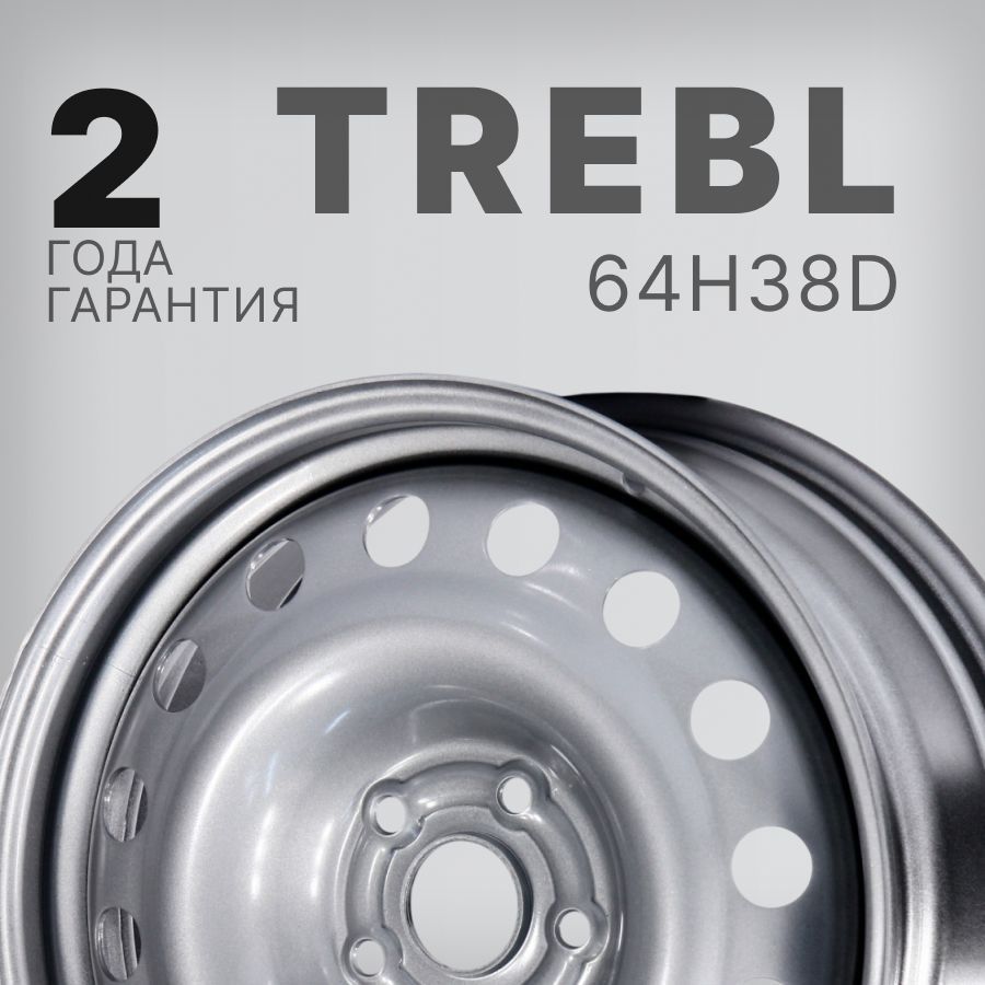 Trebl 64H38D Колесный диск Штампованный 15x6" PCD5х100 ET38 D57.1