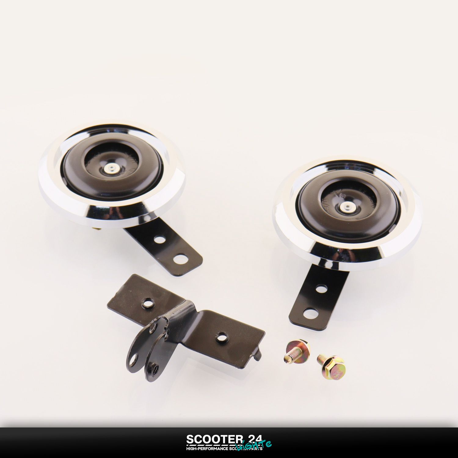 Звуковой сигнал на мопед Альфа Alpha 12V (пара) комплект 12В для скутера мотоцикла Дельта