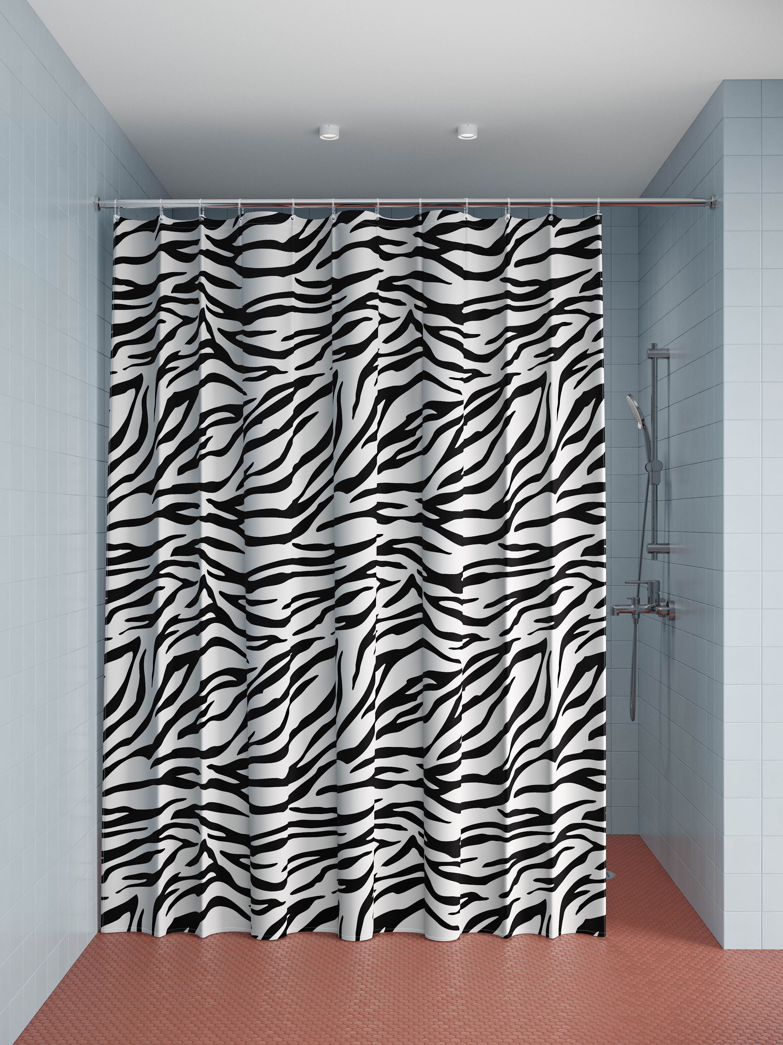 Фото товара на маркетплейсе ozon Штора для ванной комнаты и душа IDDIS, 180x200 см, тканевая, водонепроницаемая, полиэстер, с кольцами, BB03P18i11