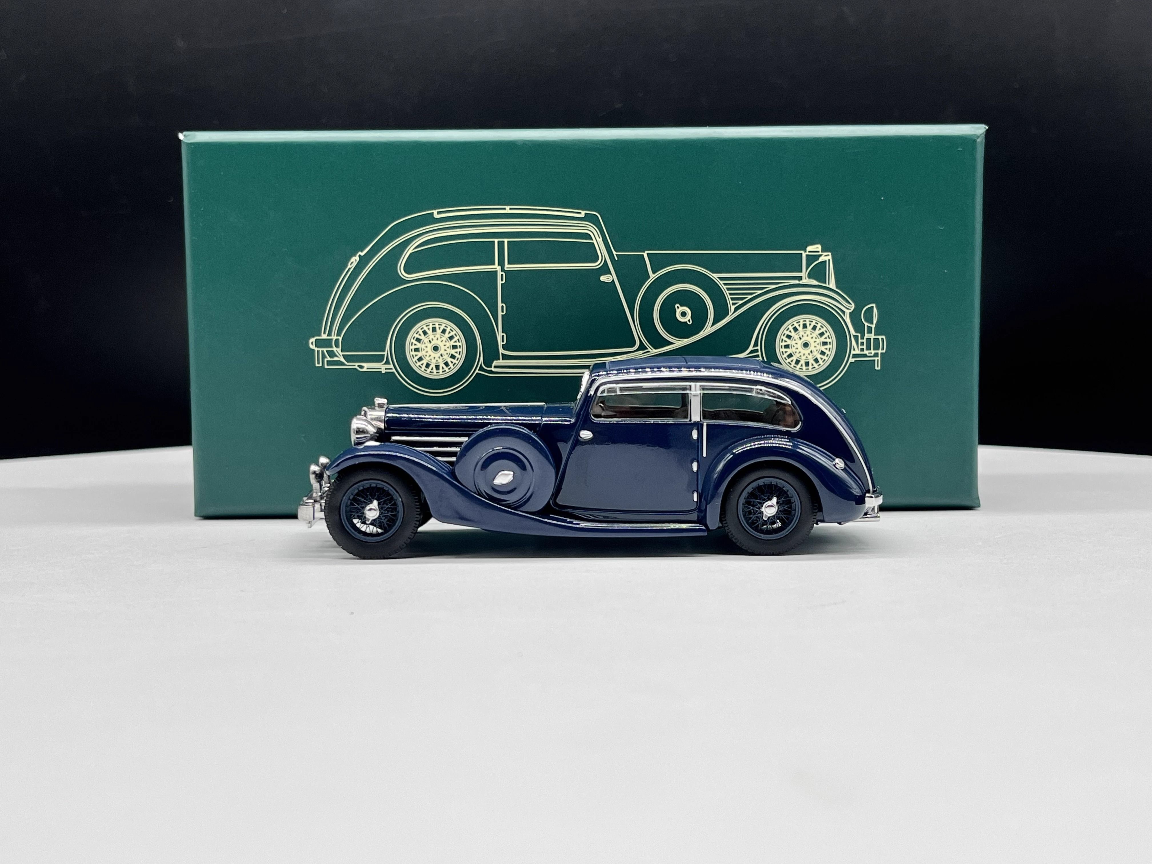 404-203 GFCC 1/43 ジャガー SS1 Airline 1935 GFCC TOYS 1:43 1935 Jaguar SS1 Airline Blue Diecast Model