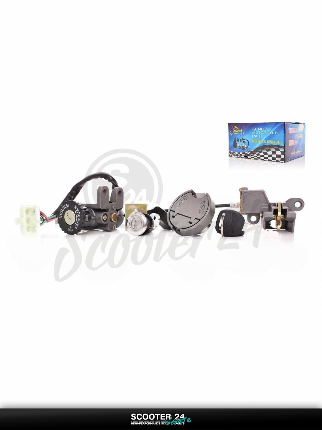 Замок зажигания комплект на китайский скутер 139QMB / 157QMJ WIND "LIPAI"