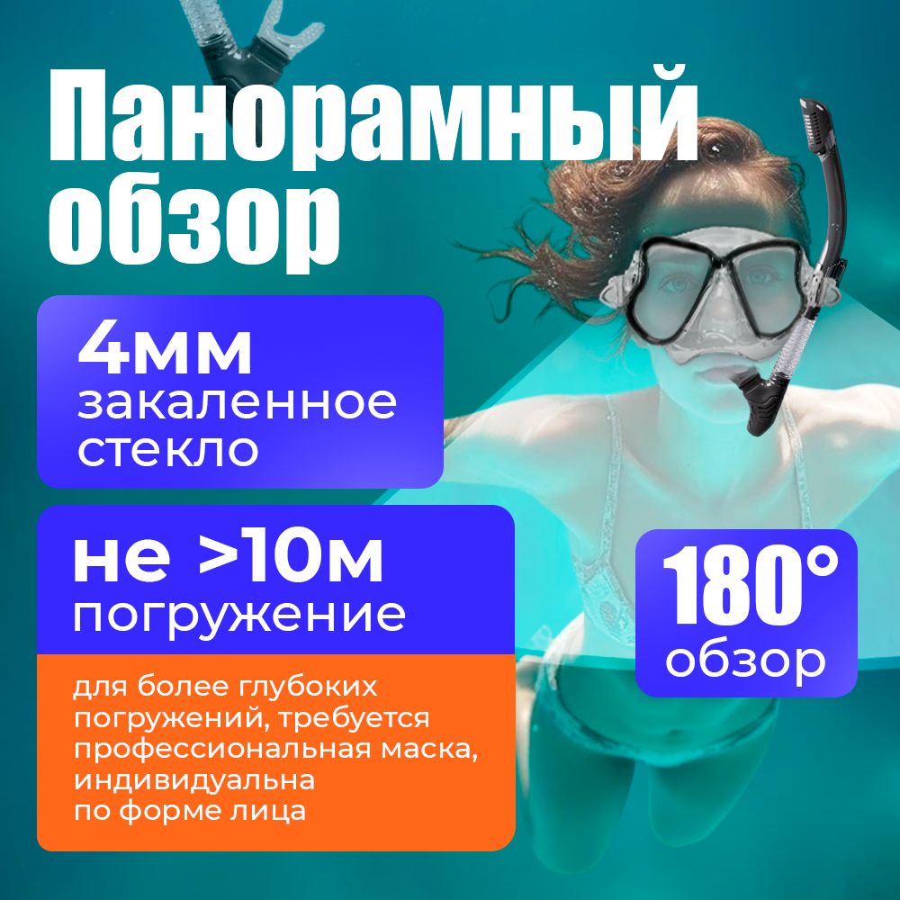 Маска для плавания с трубкой(图4)