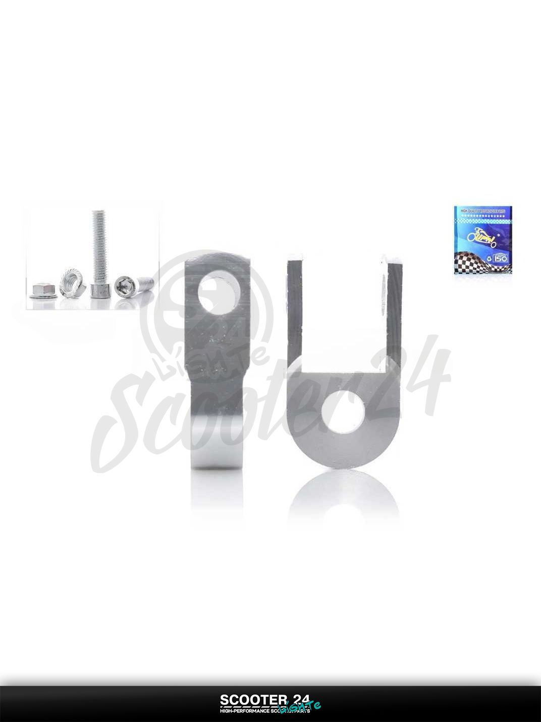 Удлинители амортизаторов 25 мм пара d10 +болты хром "LIPAI" на мотоцикл мопед и скутер / эндуро / питбайк