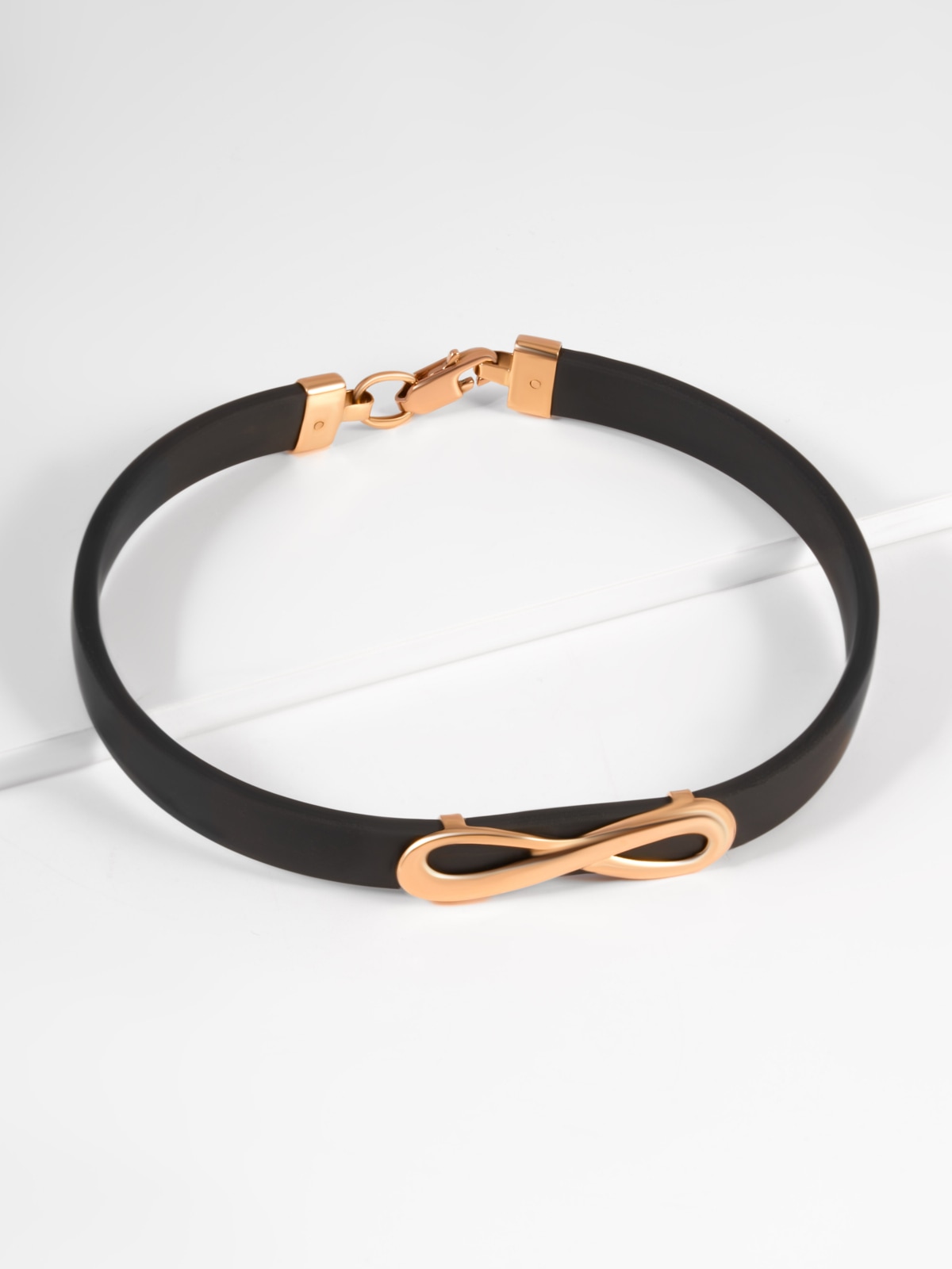 Браслет золотой женский 585, каучук