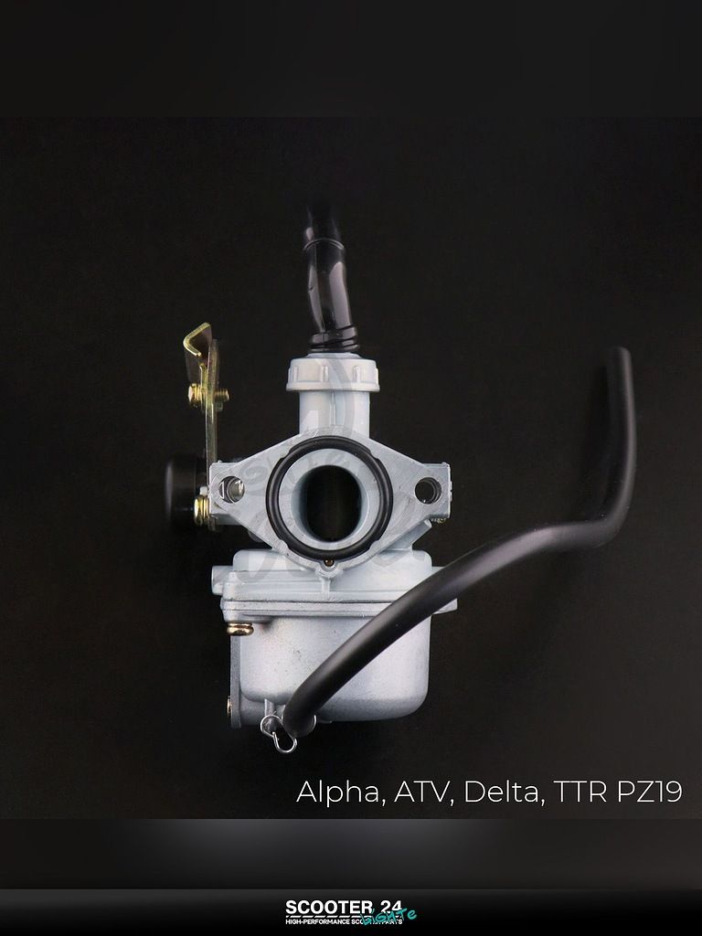 Карбюратор PZ19 на мототехнику, мопед и квадроцикл Alpha, ATV, Delta, TTR / Альфа, АТВ, Дельта, ТТР (дроссель под трос) "BEEZMOTO"