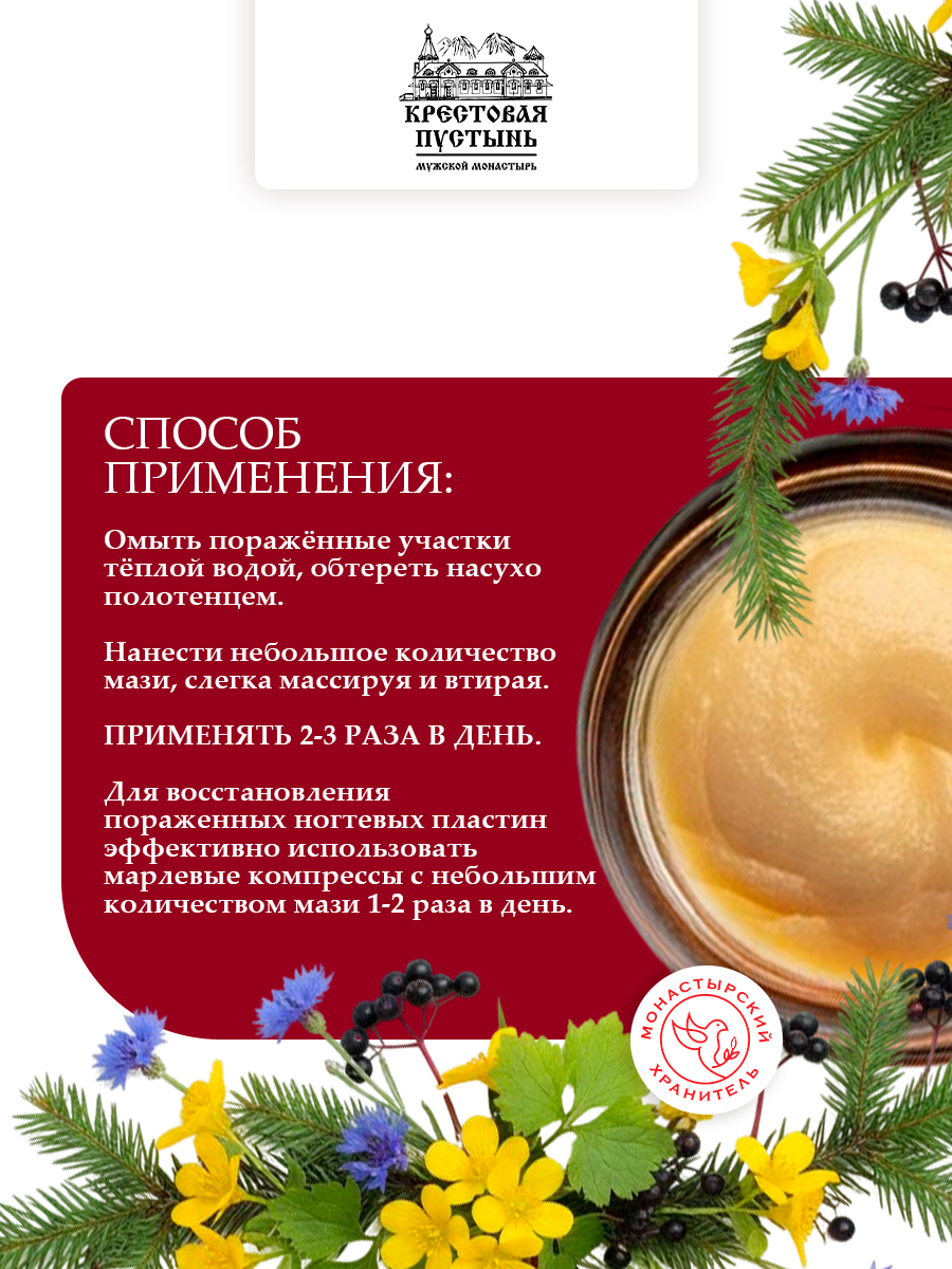 Мазь "Противогрибковая" монастырская 30 мл, Бизорюк