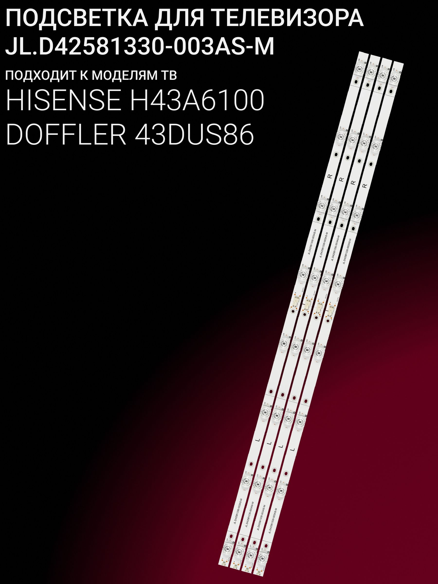 Подсветка для H43A6100; DOFFLER 43DUS86; JL.D42581330-003AS-M