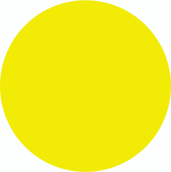Наклейка Желтый круг на двери для слабовидящих #1