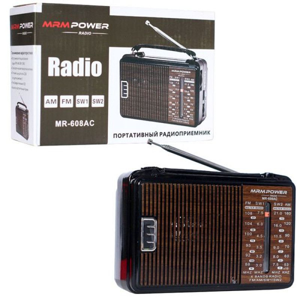 Радиоприемник Переносной MRM-POWER MR-608AC (AM/FM/SW1-2) проигрыватель ...