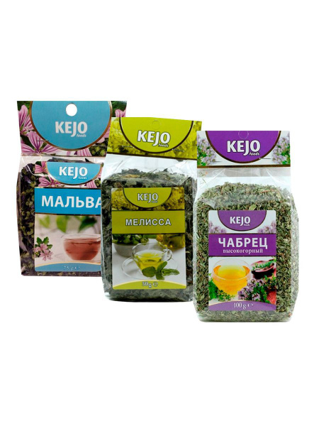 Чай KEJO foods Мальва (75 г) Мелисса (50 г) Чабрец (100 г) - купить с ...