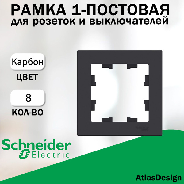 Рамка 1-постовая для розеток и выключателей Schneider Electric ...
