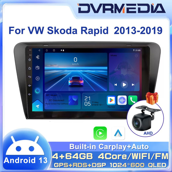 Магнитола для Skoda Rapid 2013-2019, 4 ядерный процессор 4/64Гб ANDROID ...