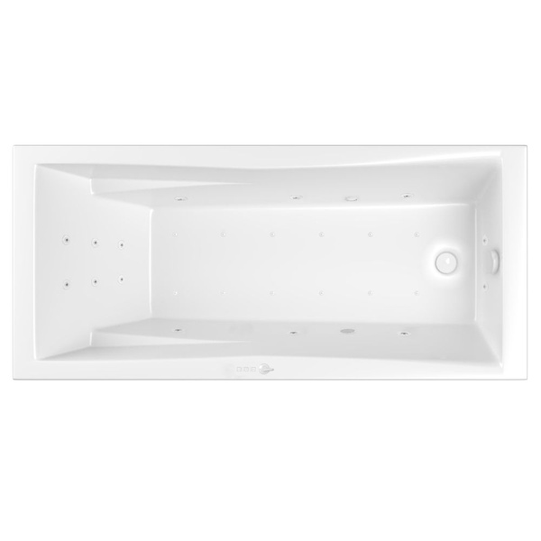 Акриловая ванна WHITECROSS Palace 180x80 с гидромассажем ULTRA (белый ...