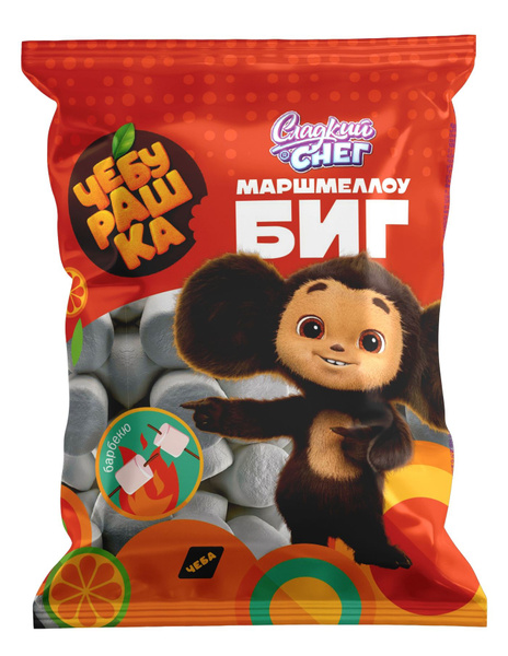 Маршмеллоу Биг, Чебурашка, Сладкий снег, 200 гр*5 шт купить на OZON по ...