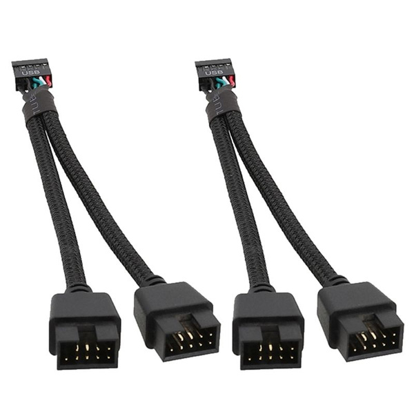 USB2.0 9-контактный разъем мама на два удлинительный кабель папа ...