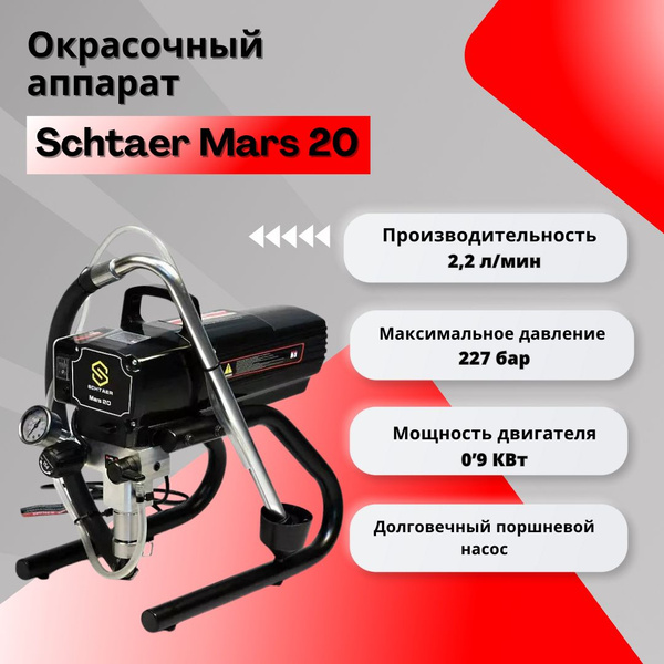 Электрический краскопульт SCHTAER MARS 20 купить по выгодной цене в ...