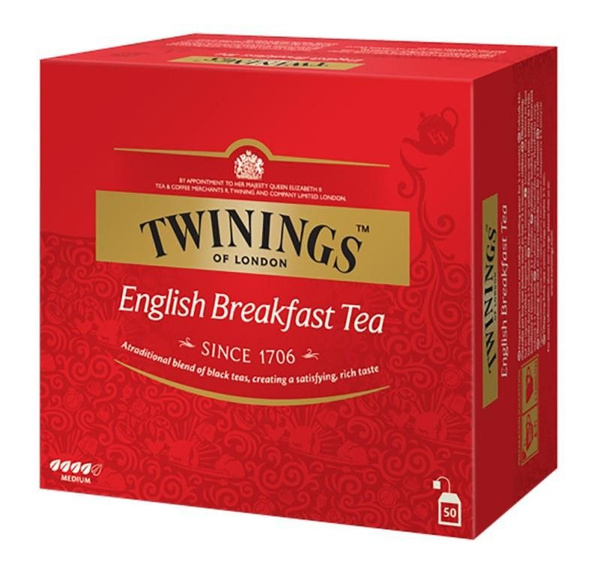 Twinings English Breakfast 2г x 50 пак чай черный - купить с доставкой ...