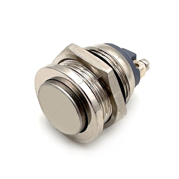 Антивандальная кнопка ОFF-(ON), без фиксации, выступающая плоская, на ...