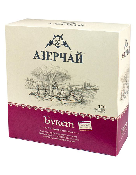 Чай чёрный Азерчай Букет Premium Collection, 1.8 гр x 100 пакетиков ...