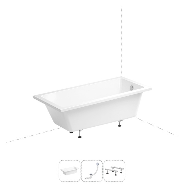 Акриловая ванна 165х80 Wellsee FreeDom 231102005 в наборе 3 в 1 ...