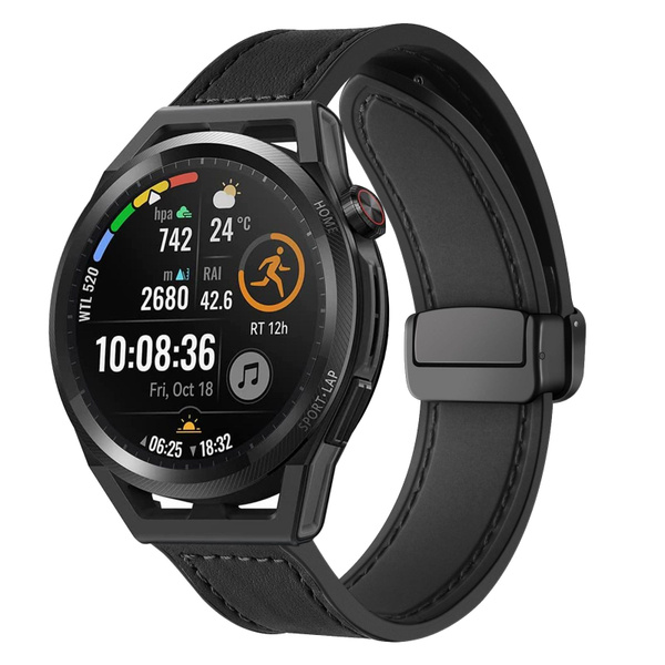 Kожаный Силиконовый Магнитный ремешок для Huawei Watch GT Runner 46mm ...