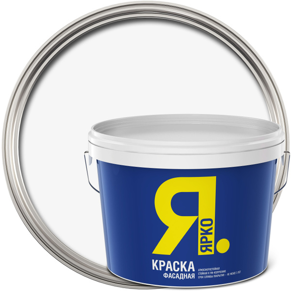 Краска Ярославские краски ЯРКО Фасадная Быстросохнущая, Акриловая ...