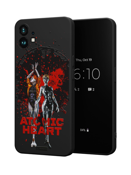 Силиконовый чехол Mcover для Nothing Phone 1 (Насинг Фон 1), черный, с ...