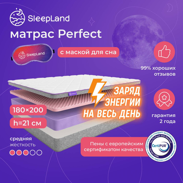 Матрас buyson buyfit независимые пружины 200х160 см