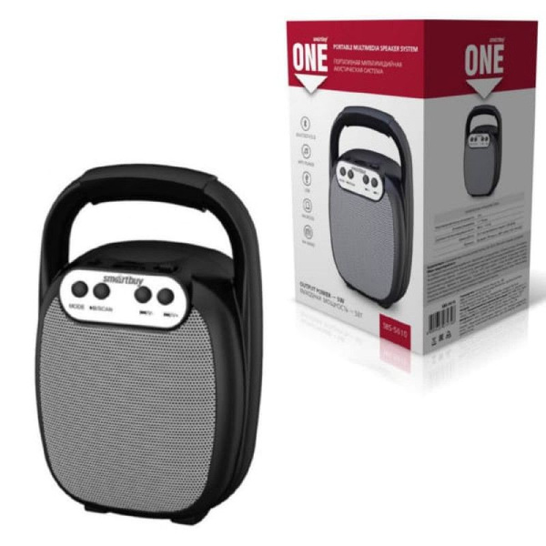 Портативная колонка Smartbuy ONE (SBS-5010) черная 5Вт,Bluetooth 5.0 ...