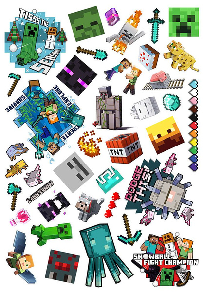 Наклейки Майнкрафт / Minecraft - купить с доставкой по выгодным ценам в ...