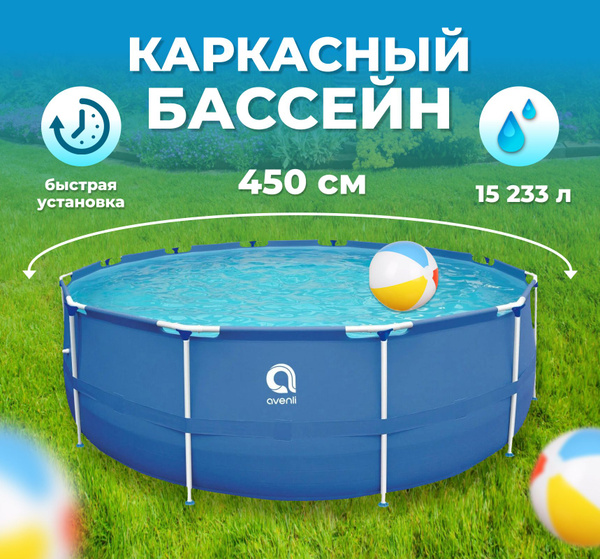 Бассейн Каркасный 450x450x Avenli целевая аудитория: Взрослая, Детская ...