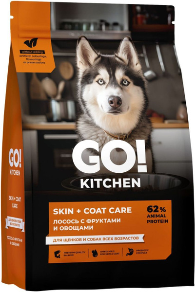 Корм Go! Kitchen Skin + Coat Care для щенков и собак, для здоровья ...