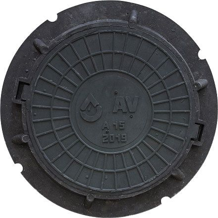 Люк садовый канализационный AV ENGINEERING А15 1,5 тонны черный ...