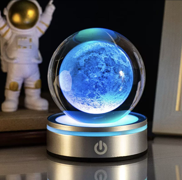 Купить Светящийся стеклянный шар 3D Планета, ночник для взрослых и ...