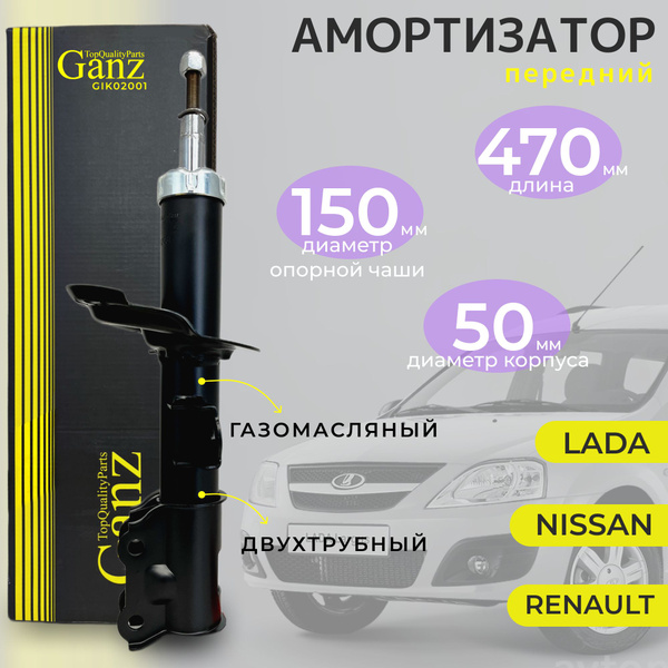 Амортизатор передний для Renault Logan I/Sandero I (фаза 1, 2) до 2014 ...