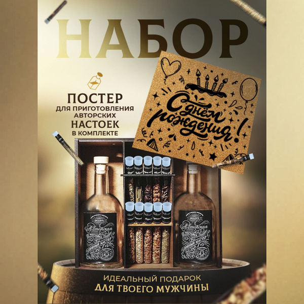 Подарок мужчине на день рождения / подарочный набор настоек купить c ...