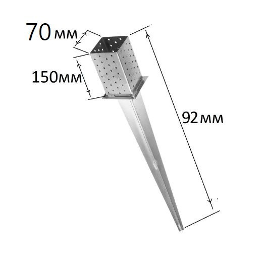 Основание столба Усиленный 71 мм 1 шт. купить по низкой цене в интернет ...