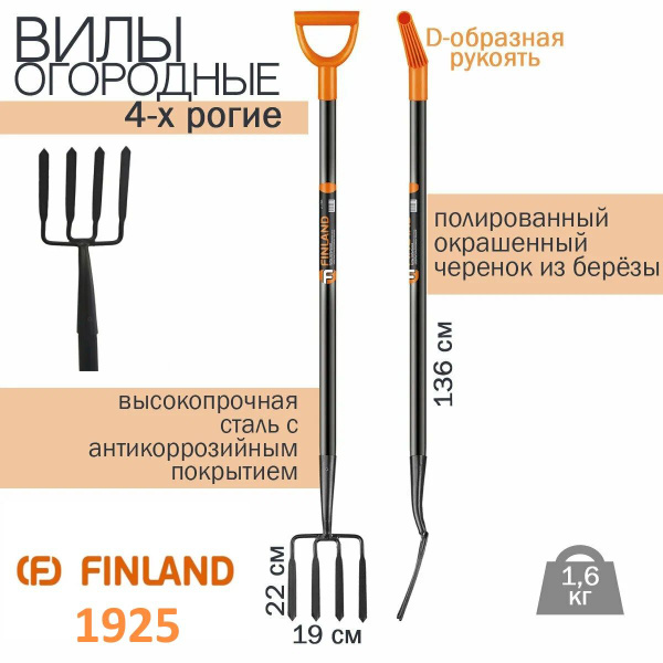 Вилы Finland, Сталь купить по доступной цене с доставкой в интернет ...