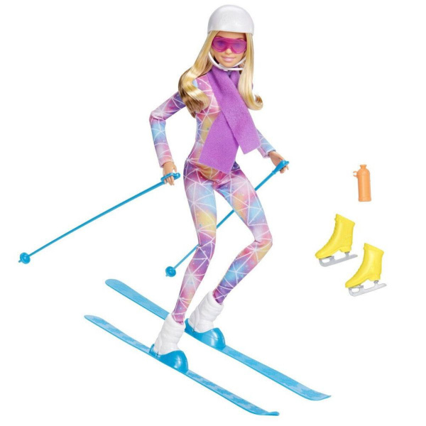 Кукла Барби "Зимнее приключение" на лыжах и коньках Barbie Skier and ...