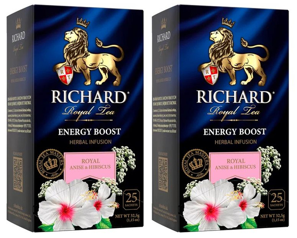 Чай Зеленый Ричард Royal Anise & Hibiscus 25 пак - 2 штуки - купить с ...