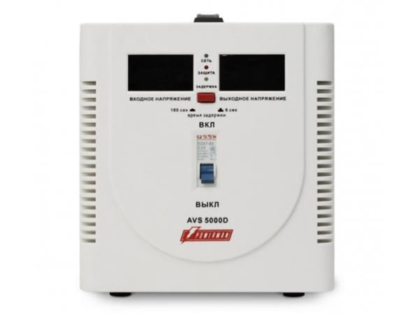 Стабилизатор напряжения Powerman AVS 5000D 1 розетка белый купить по ...