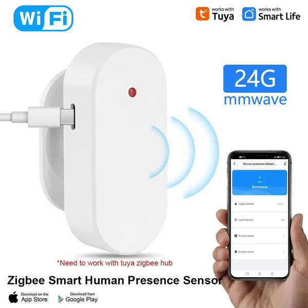 Умный датчик присутствия Tuya WiFi 24G Person Высокоточный радарный ...