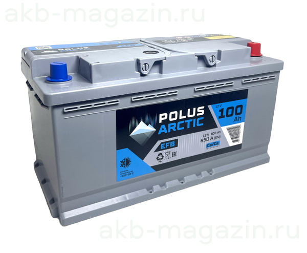 POLUS ARCTIC Аккумулятор автомобильный, 100 А•ч, Обратная ...